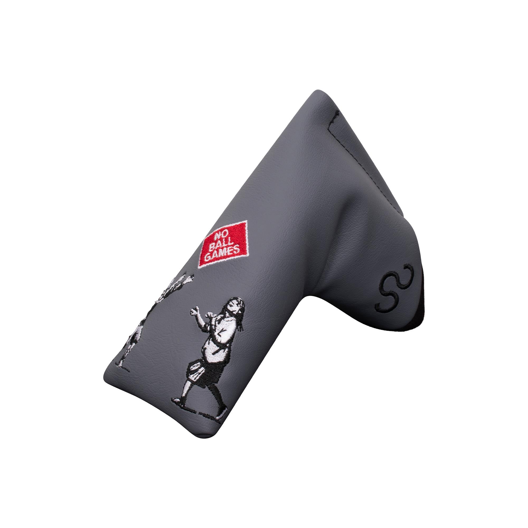 Banksy No Ball Games Blade Putter Headcover Grey